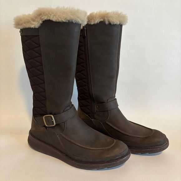 Merrell Women's brown leather outdoor Tremblant Ezra High winter Boots size 8 - Picture 1 of 12